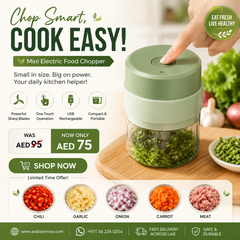 Wireless Chopper UAE | Mini USB Rechargeable Electric Food Chopper