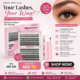 DIY Eyelash Cluster Kit UAE | Reusable Lash Extension Kit for Natural & Dramatic Looks