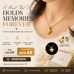 Heart Shaped Memorial Necklace UAE | Personalized Remembrance Pendant Gift