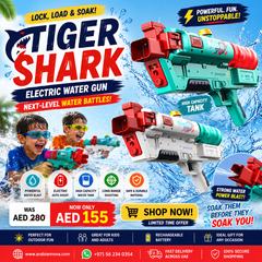 Tiger Shark Electric Water Gun – 1300ml Auto Water Blaster for Outdoor Battles