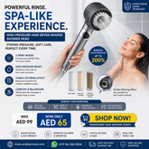 High Pressure Hair Dryer-Shaped Shower Head UAE | 3-Mode Spa Massage Shower Head