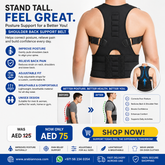 Shoulder Back Support Belt UAE | Adjustable Posture Corrector & Back Support