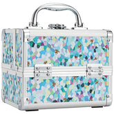 Blue Floral Makeup Case UAE | Lockable Hard Beauty Storage Box