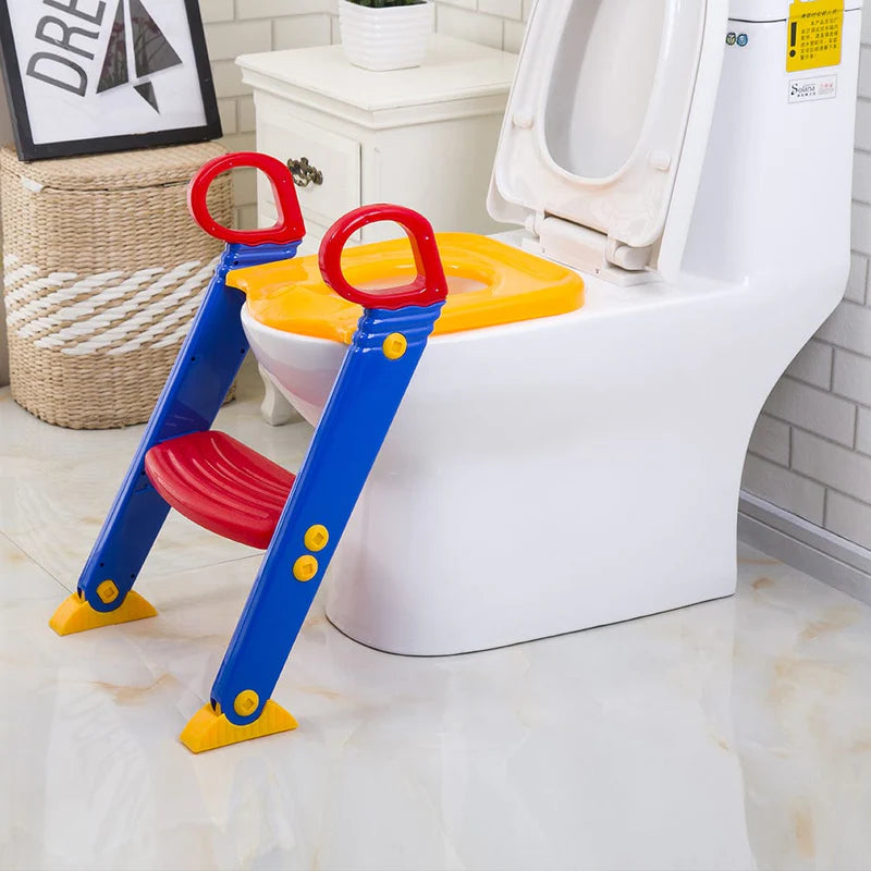 Children's Toilet Training Ladder Seat UAE | Foldable Potty Training Seat with Steps