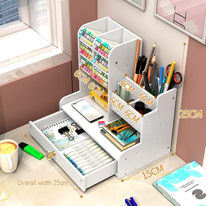 Desktop Multifunctional Storage Box Organizer UAE | Desk Organizer with Drawer