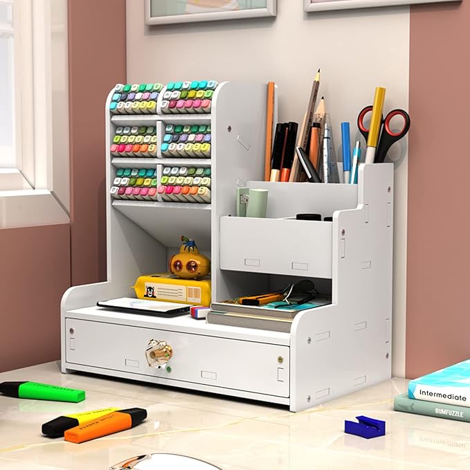 Desktop Multifunctional Storage Box Organizer UAE | Desk Organizer with Drawer