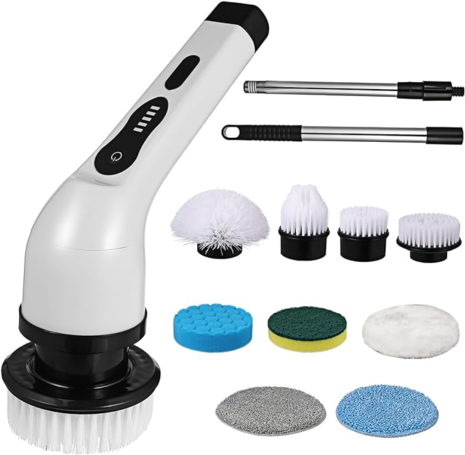 Electric Extendable Power Scrubber UAE | Multi-Head Bathroom & Kitchen Cleaning Brush