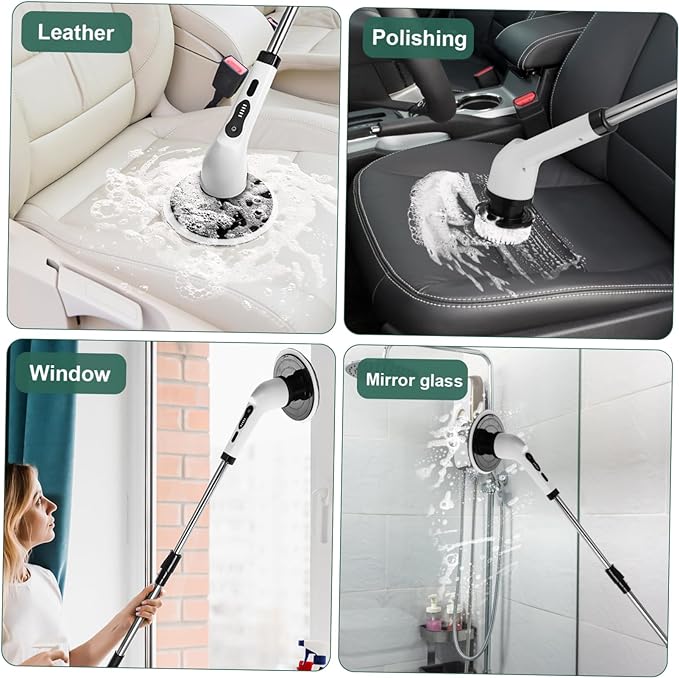 Electric Extendable Power Scrubber UAE | Multi-Head Bathroom & Kitchen Cleaning Brush