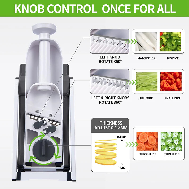 Manual Vegetable Cutter UAE | 4-in-1 Adjustable Mandoline Slicer
