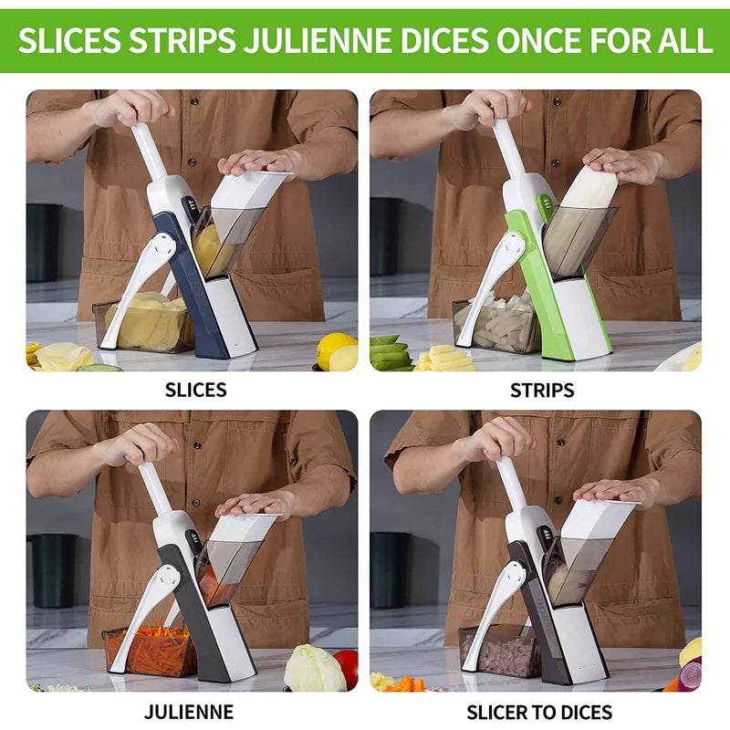 Manual Vegetable Cutter UAE | 4-in-1 Adjustable Mandoline Slicer